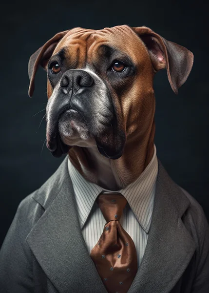 In image of a Boxer Dog from the Animal Reflections Wall Art Collection